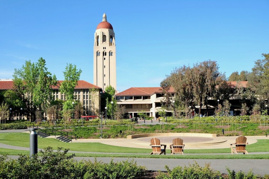 clock tower at stanford university campus