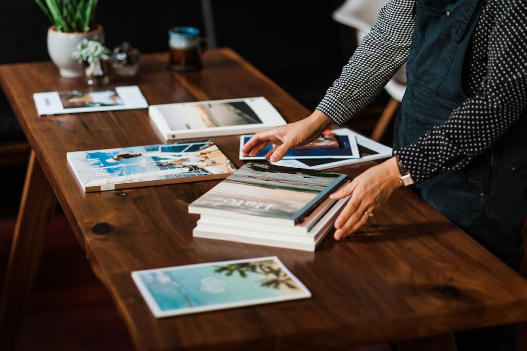 magazines strewn across table