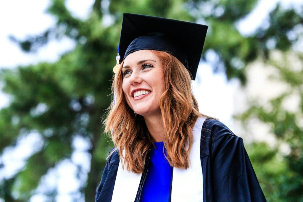 portrait of a smiling graduate