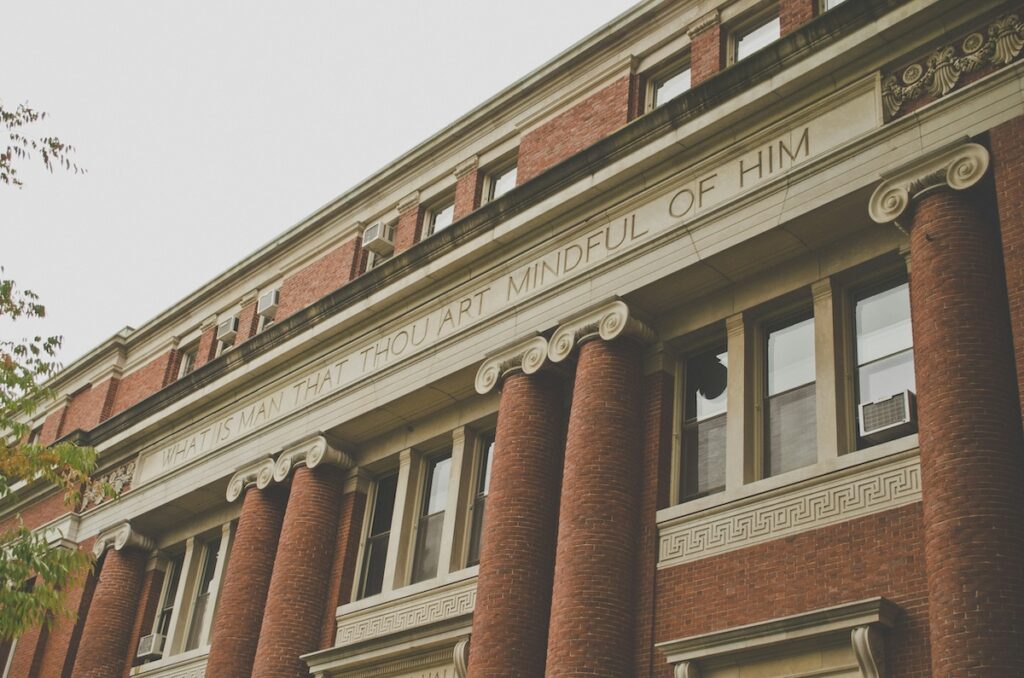 brick building on Harvard University campus