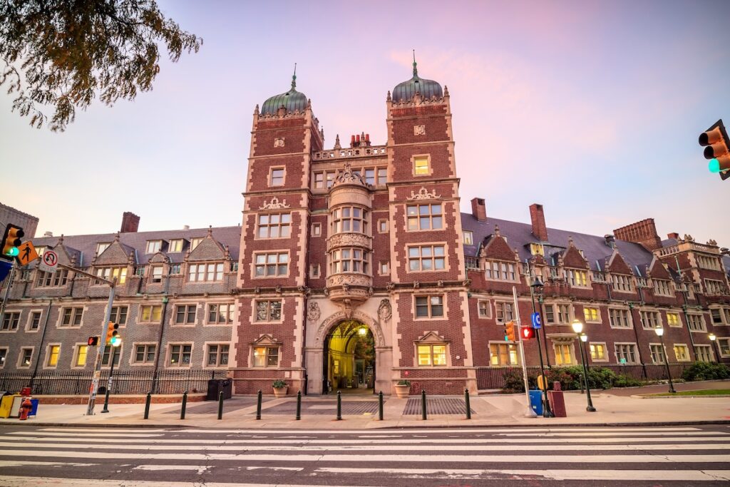 exterior of brick building at University of Pennsylvannia