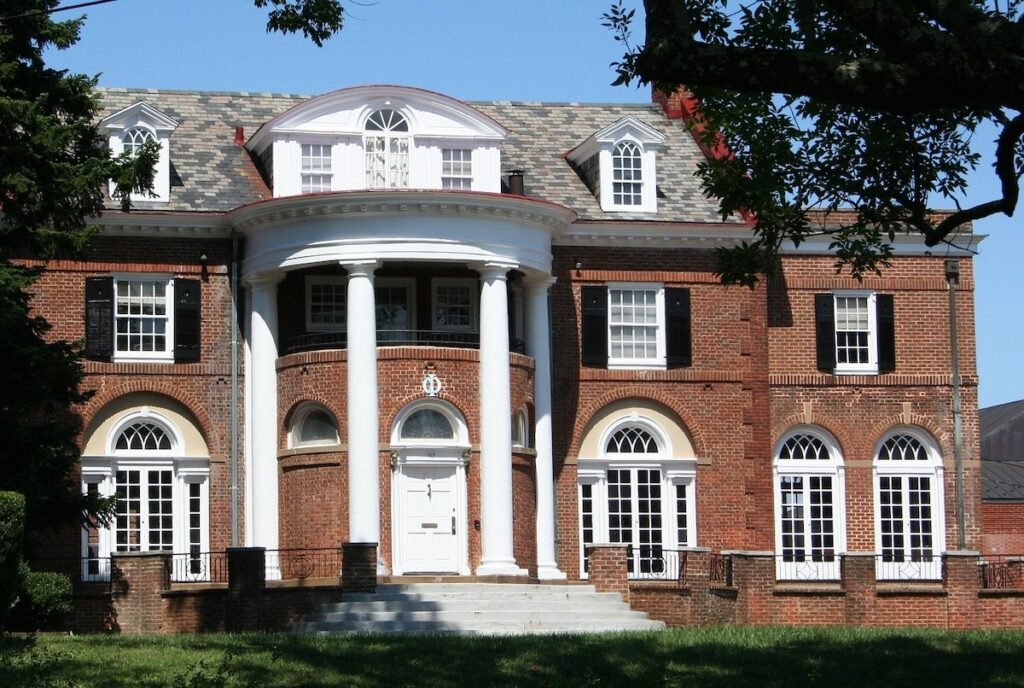 brick building on university campus