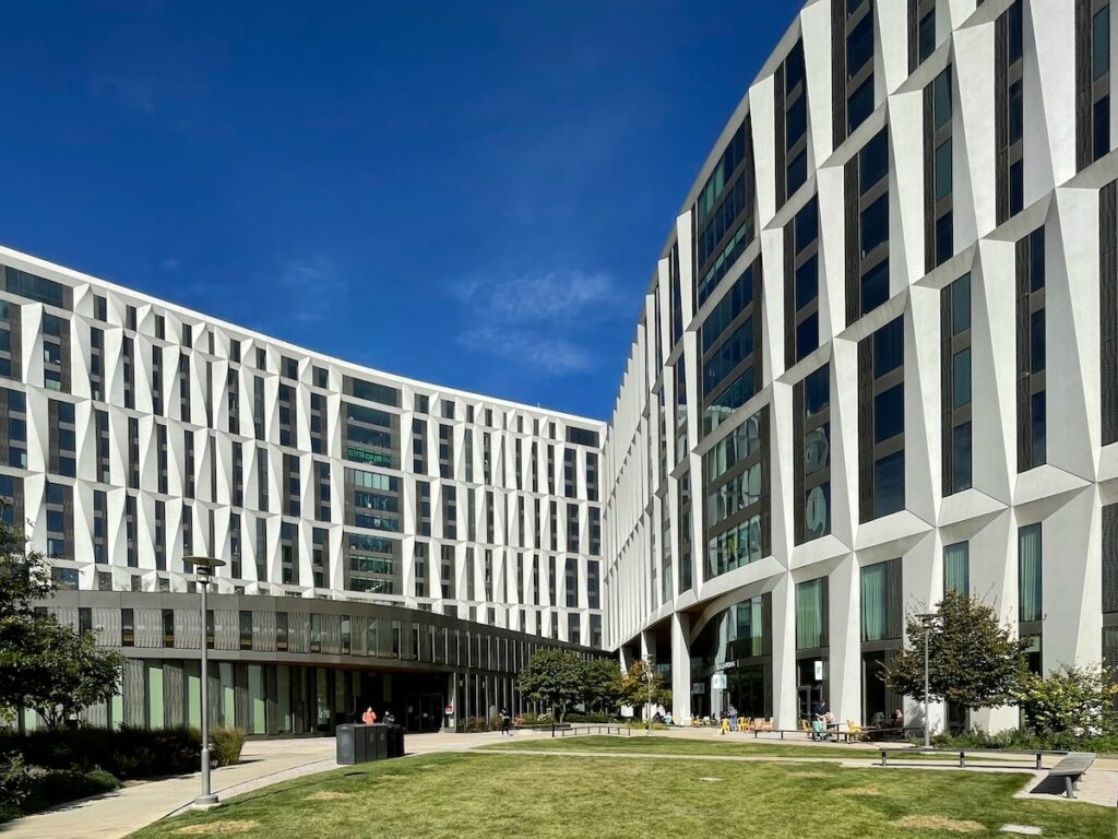 Modern building at the University of Chicago