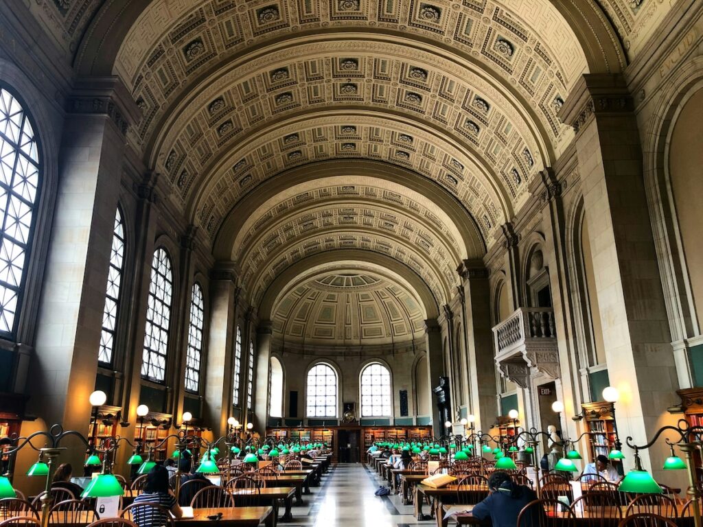 historic university library study hall