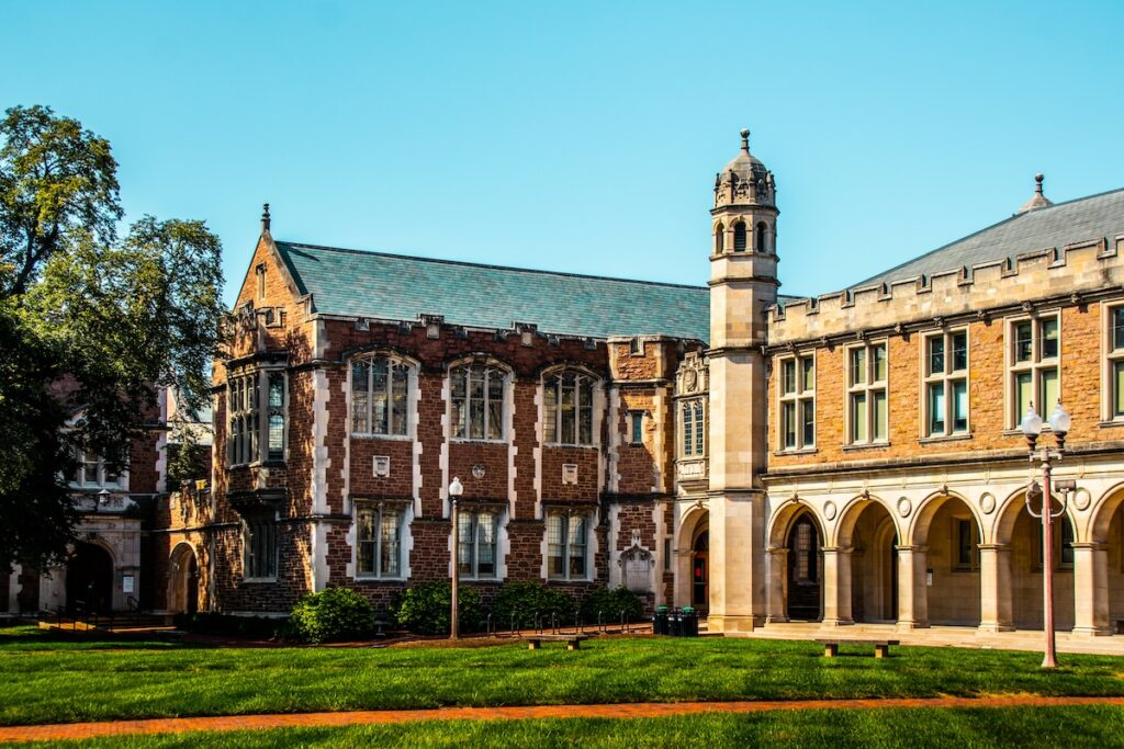 exterior of Washington University