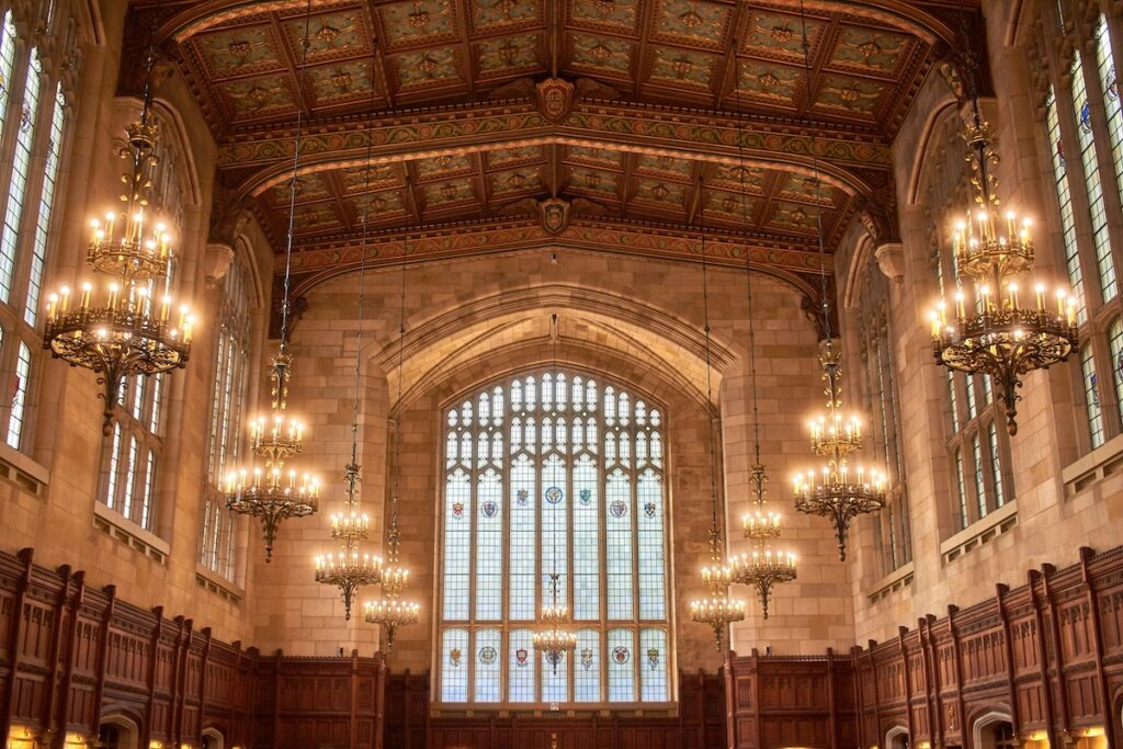 interior of the University of Michigan library