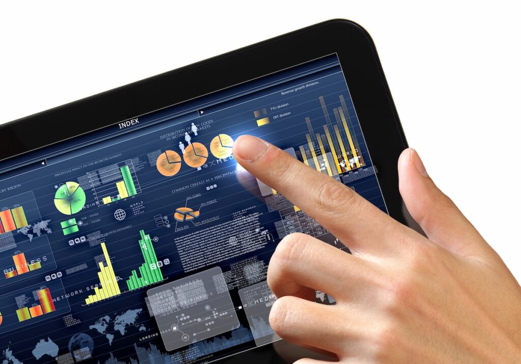 analyzing data on ipad