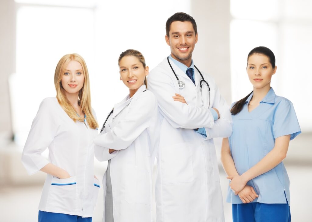 young group of doctors