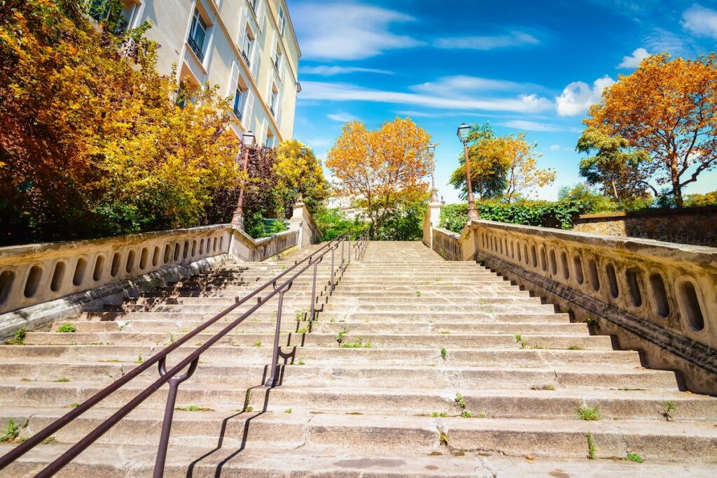 stone steps leading up to a historic building