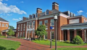 brick building on Johns Hopkins University campus