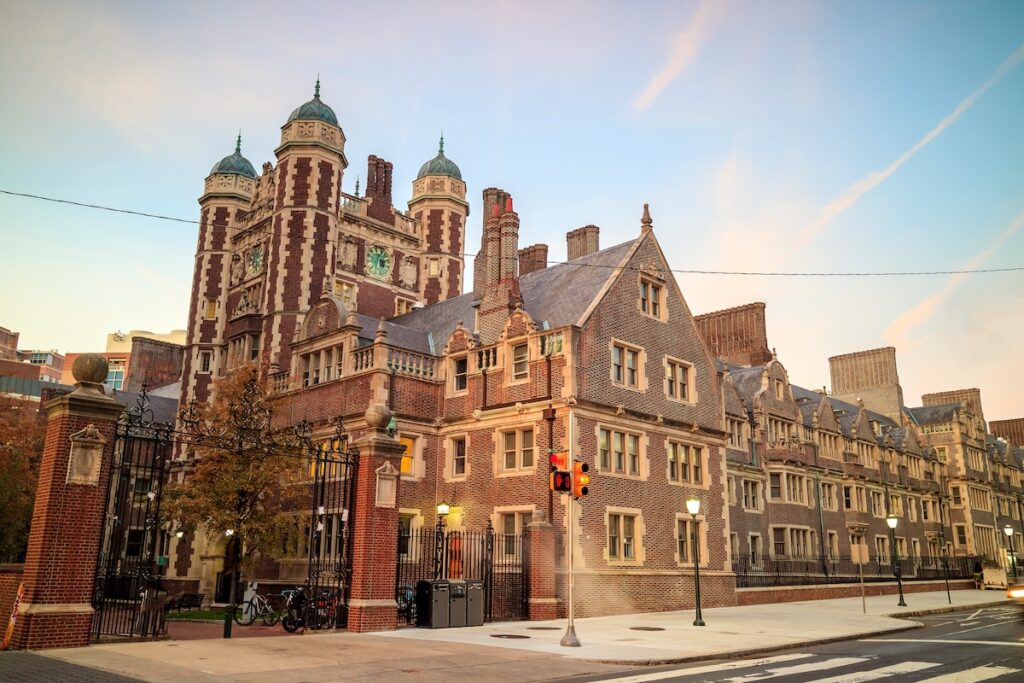 brick building at the University of Pennsylvania in Philadelphia, Pennsylvania USA