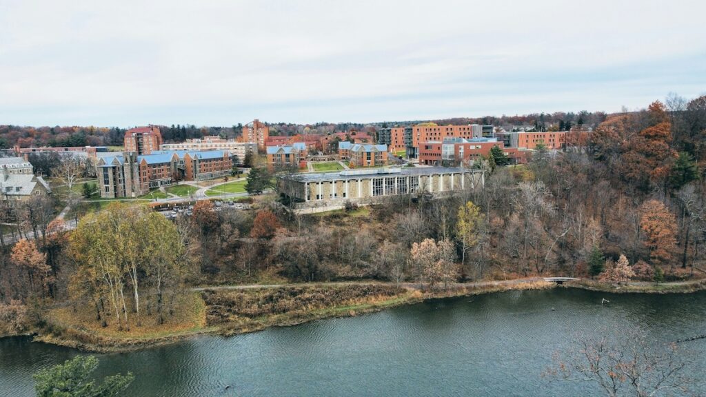 Cornell University campus from the water