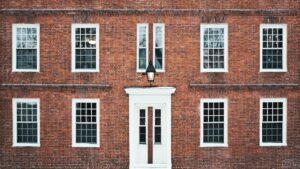 brick building at Harvard University