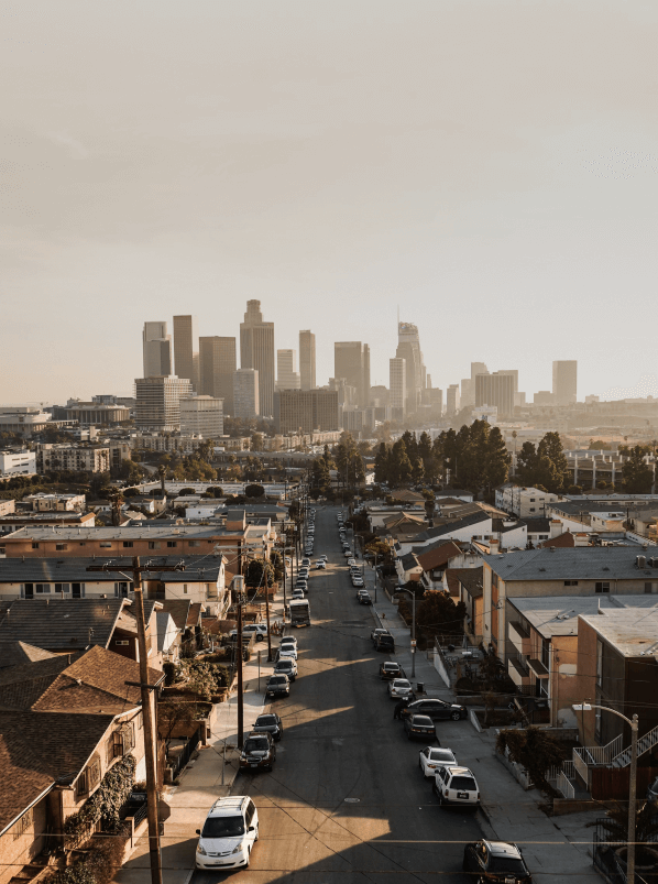 los angeles top view