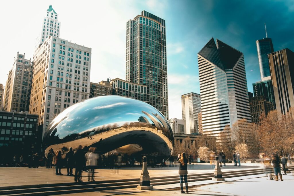 The Bean sculpture in Chicago