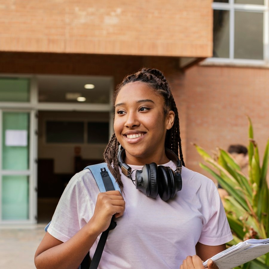 Smiling student