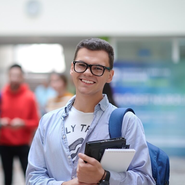 Smiling student