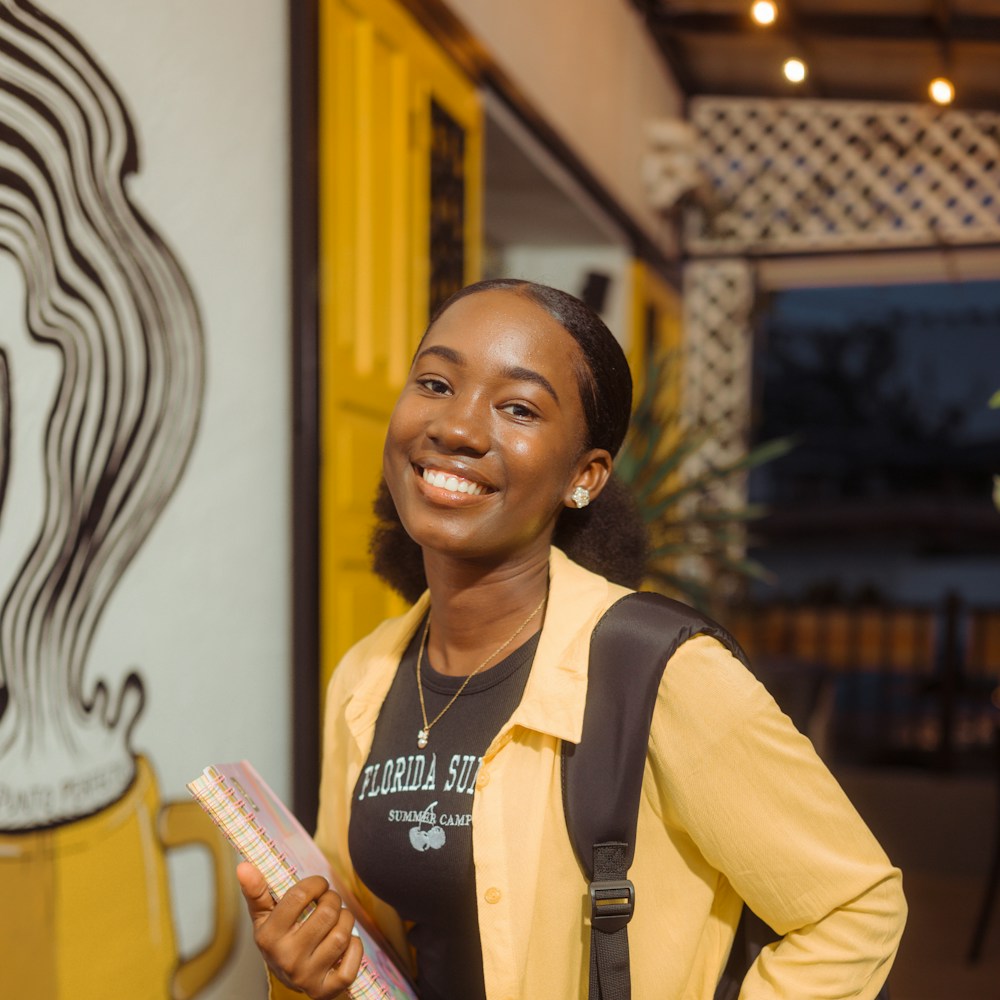 Smiling student with a backpack